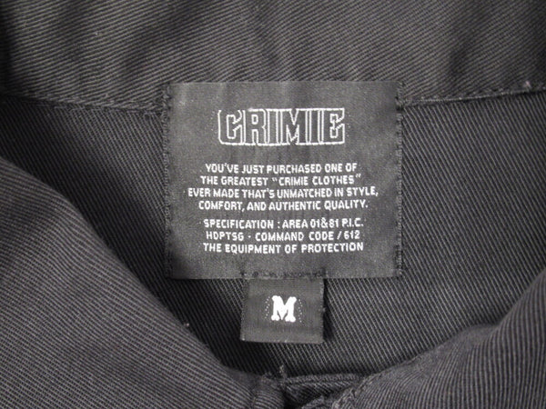 CRIMIE クライミー 半袖 シャツ PRECIOUS LIFE バックプリント ロゴ 刺繍 ブラック メンズ サイズM TP-550