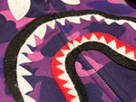 ア ベイシング エイプ A BATHING APE PONR Shark Full Zip Hoodie Purple ファースト カモ シャーク フル ジップ フーディー パープル系 紫 カモフラ柄 Made in JAPAN 日本製 001ZPF801007X パーカ カモフラージュ・迷彩 パープル Lサイズ 101MT-1457