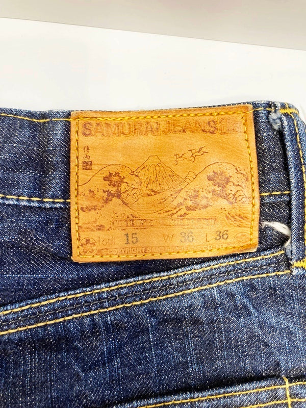 サムライジーンズ SAMURAI JEANS S001JP 倭 YAMATO 15oz 倭魂セルビッチデニムジーンズ  デニムパンツ ジーパン ボトムス 日本製 36×36 デニム 無地 ネイビー 36インチ 101MB-310