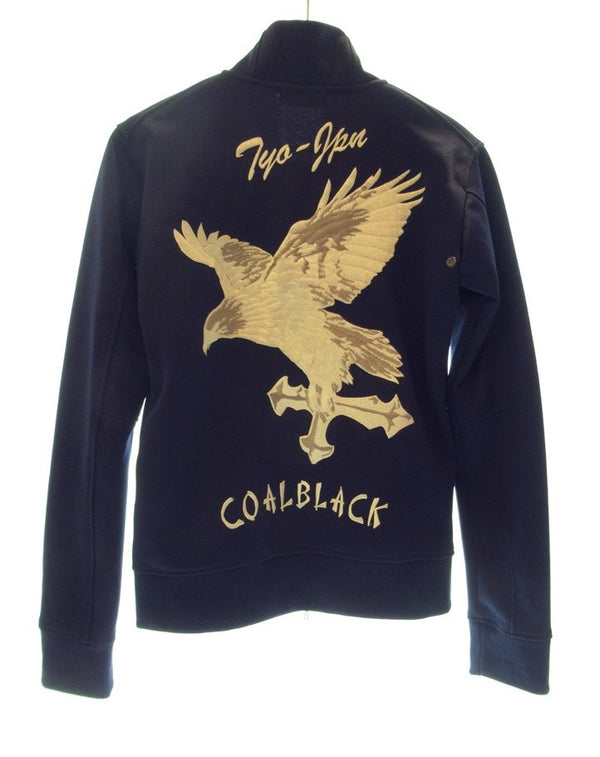 コールブラック COAL BLACK トラックジャケット 鳥刺繍 紺 ジャケット 刺繍 ネイビー Sサイズ 101MT-5