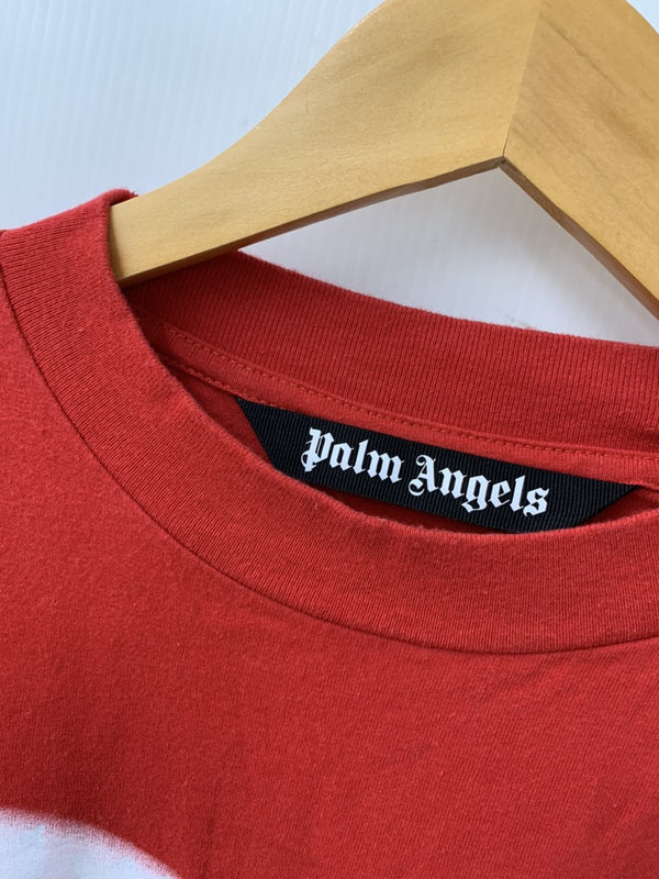 パームエンジェルス Palm Angels クルーネック プルオーバー LAS VEGAS Tee Tシャツ プリント レッド Lサイズ 201MT-686