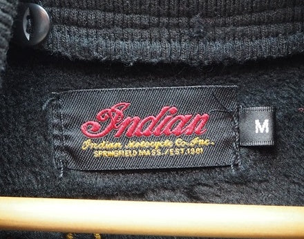 インディアン Indian INDIAN MOTOCYCLE インディアンモーターサイクル インディアンモトサイクル ジャケット ブルゾン アウター 上着 裏ボア ワッペン  ジャケット 刺繍 ブラック Mサイズ 101MT-654