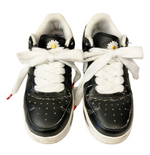 ナイキ NIKE × PEACEMINUSONE ピースマイナスワン AIR FORCE 1 ’07 PARA-NOISE パラノイズ  黒×白 AQ3692-001 レディース靴 スニーカー ブラック 24cm 101-shoes864