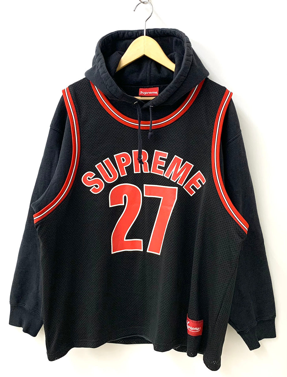 シュプリーム SUPREME 21SS Basketball Jersey Hooded Sweatshirt 
