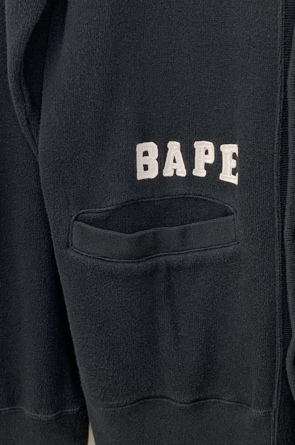 アベイシングエイプ A BATHING APE カーディガン ロゴ ブラック LLサイズ 201MT-281