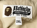 ア ベイシング エイプ A BATHING APE エイプ アノラック ジャケット プリント ロゴ ベージュ系  0001LJF301011X ジャケット プリント ベージュ 3Lサイズ 101MT-885