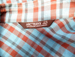 ARC’TERYX アークテリクス 長袖 シャツ ブロックチェック ブルー スナップボタン メンズ サイズS (TP-637)