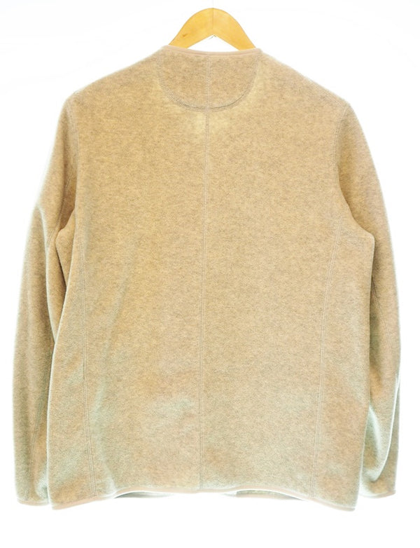 ダントン DANTON MEN'S FLEECE COLLARLESS JACKET CREAM：MARBLE メンズ フリース カラーレス ジャケット フリースジャケット ノーカラー 日本製 JD-8939 サイズ40 ジャケット 無地 ベージュ 101MT-1032