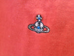 Vivienne Westwood MAN ヴィヴィアンウエストウッド メン Tシャツ ロンT 赤 レッド プリント ロゴ 変形 日本製 VW-24-77061 コットン100% サイズ46 メンズ (TP-640)