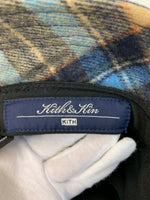 【中古】キス KITH × ニューエラ NEW ERA バケハ バケットハット ウール 21-095-060-0016-4-0 帽子 メンズ帽子 ハット チェック ネイビー 201goods-135