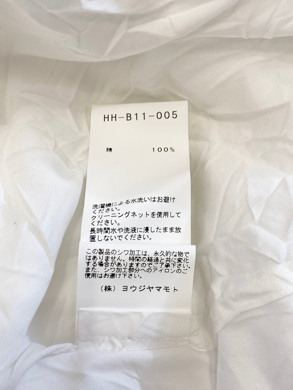 ヨウジ ヤマモト YOHJIYAMAMOTO POUR HOMME シワ加工シャツ 長袖シャツ トップス ボタン Made in JAPAN 日本製 HH-B11-005-1-02 サイズ2 長袖シャツ 無地 ホワイト 101MT-1310