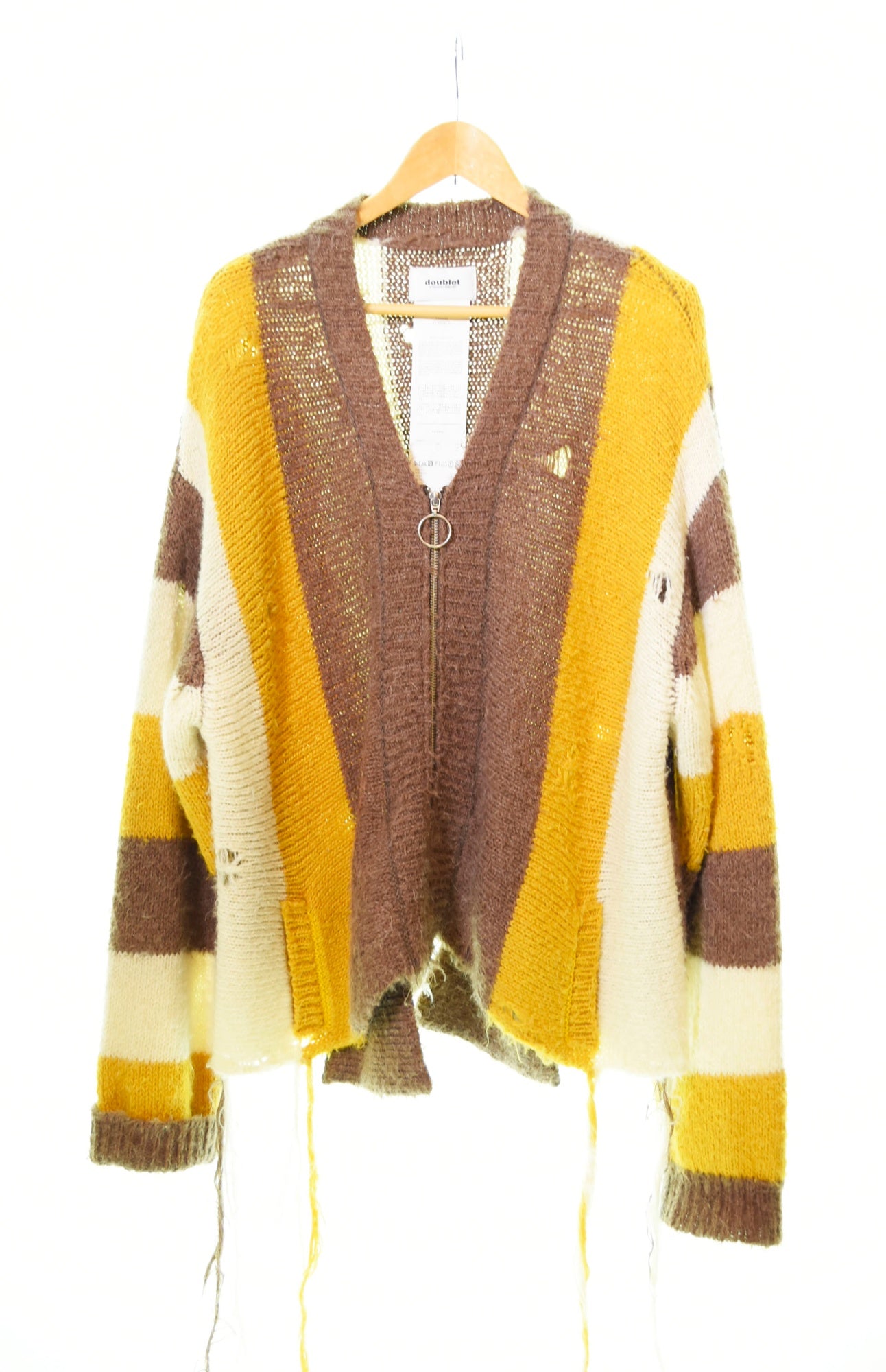 ダブレット doublet ZIP UP STRIPE CARDIGAN ジップアップ 