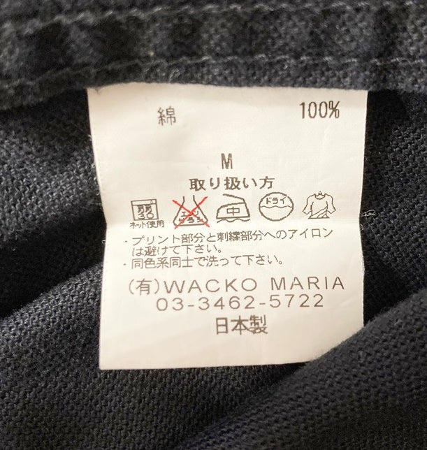 ワコマリア WACKO MARIA マリアプリント バックプリント GOD BLESS YOU ジャケット ブラック系 黒 ロゴ Made in  JAPAN ジャケット プリント ブラック Mサイズ 101MT-808