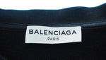 バレンシアガ BALENCIAGA スタンプロゴ スウェット 長袖カットソー 黒 バックプリント スウェット 無地 ブラック Mサイズ 101MT-219