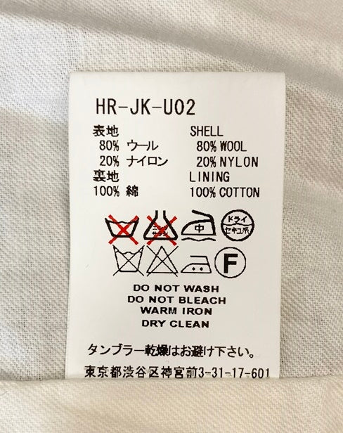 ファセッタズム FACETASM ウール コーチジャケット ジャケット ネイビー系 Made in JAPAN サイズ2 HR-JK-U02 2 ジャケット 無地 ネイビー 101MT-919