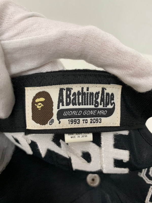 【中古】ア ベイシング エイプ A BATHING APE ベイプ BAPE ウールキャップ ASNKA 日本製 001CPC201009X 帽子 メンズ帽子 キャップ 刺繍 ブラック 201goods-151