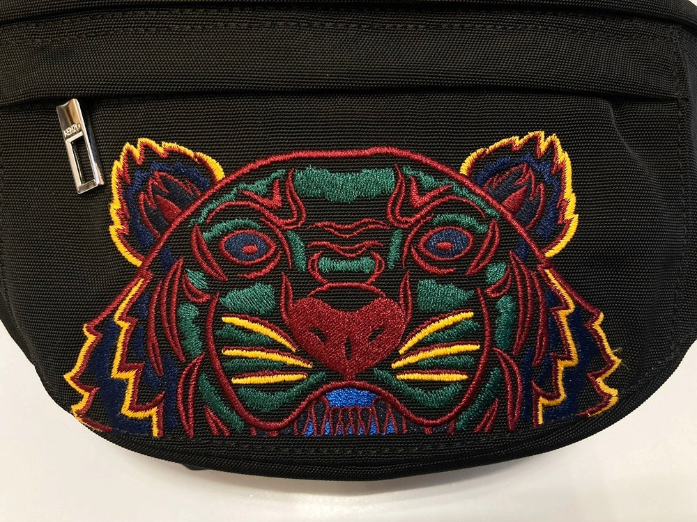 ケンゾー KENZO TIGER BUMBAG タイガー 刺繍 バッグ ブラック系 黒